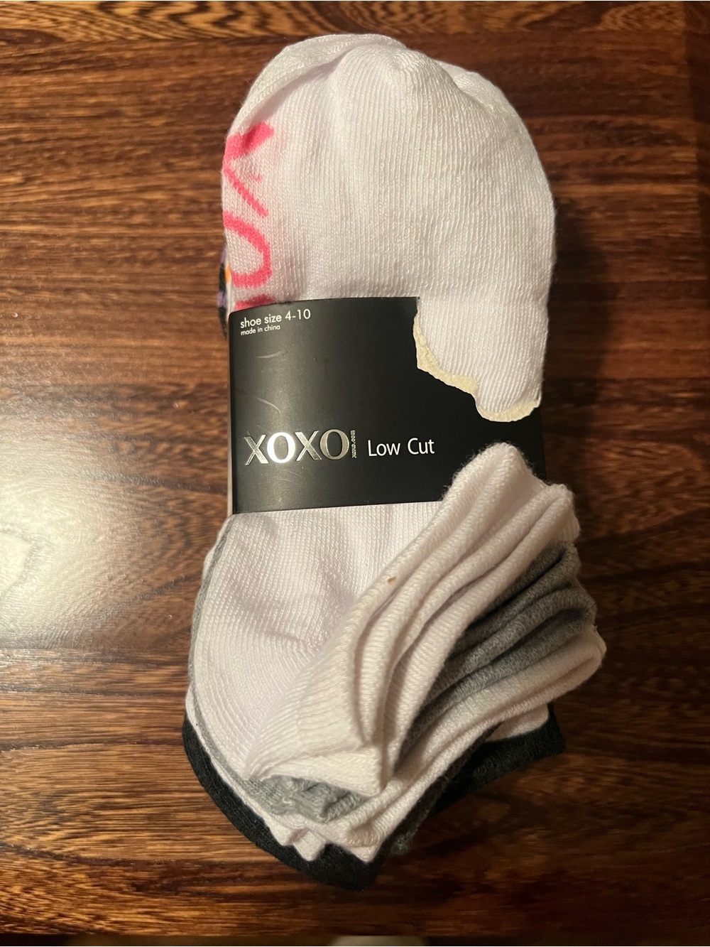 XOXO Low Cut Athletic Socks - White, Gray and Black (10-Pack)